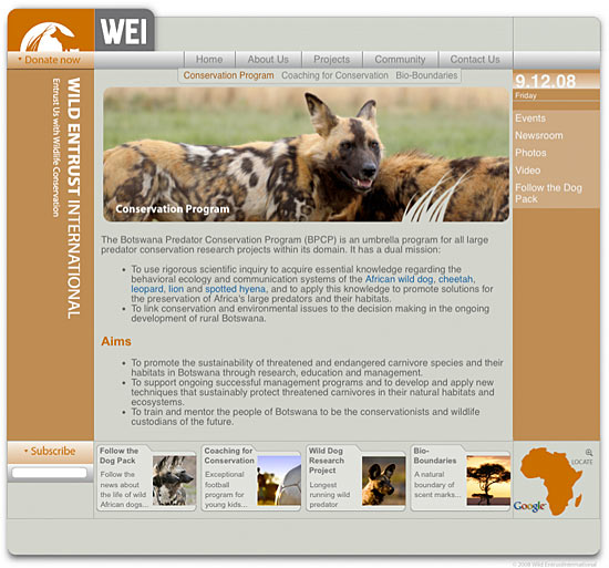 Wild Entrust International - link to WEI web site
